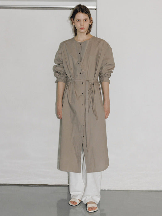 Loeuvre Belted Cotton Long Dress