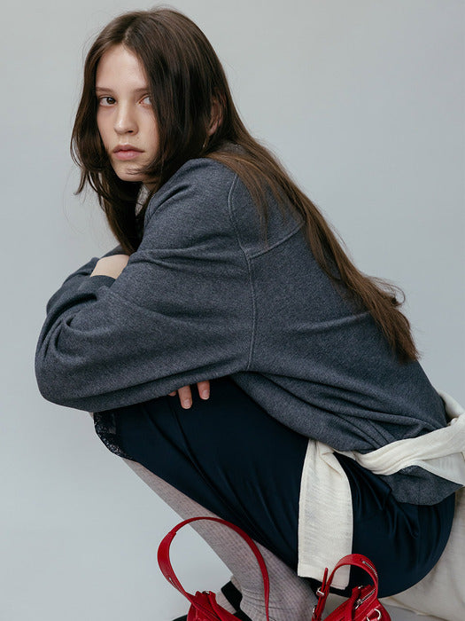 [loeuvre] Basic Lettering Sweatshirt SW6SE642_2color