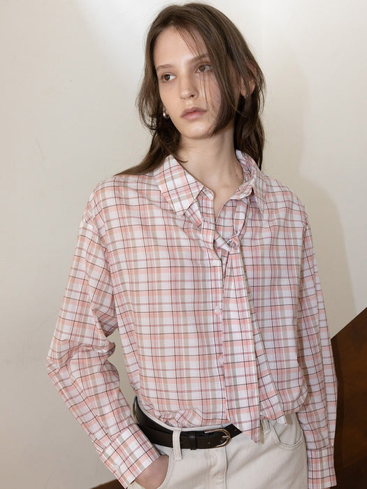 Loeuvre Check Tie Detail Shirt