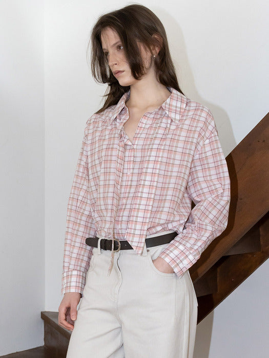 Loeuvre Check Tie Detail Shirt