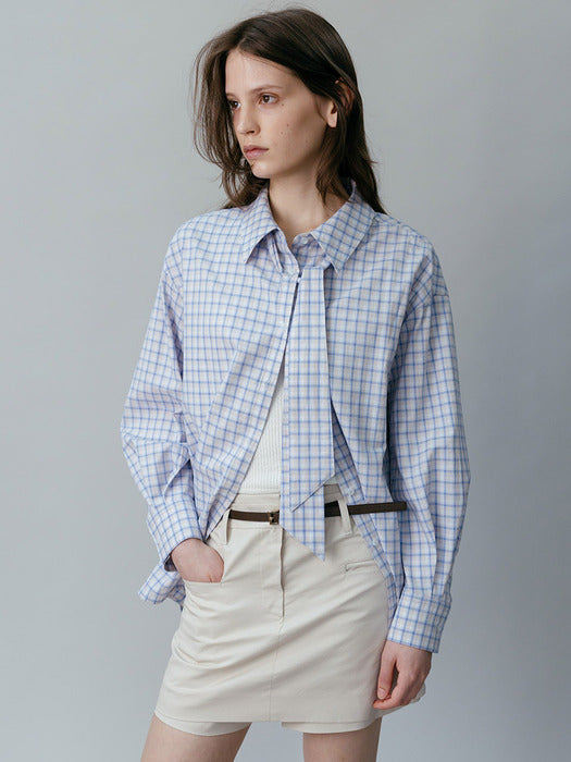Loeuvre Check Tie Detail Shirt