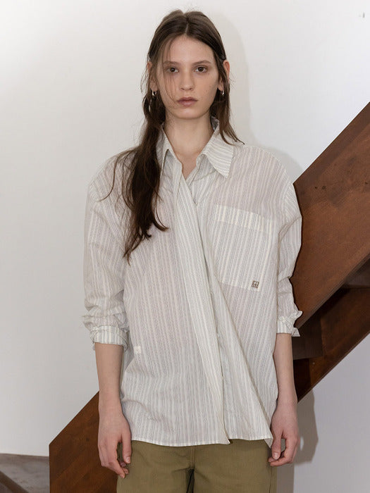Loeuvre Convertible Two-Way Stripe Shirt