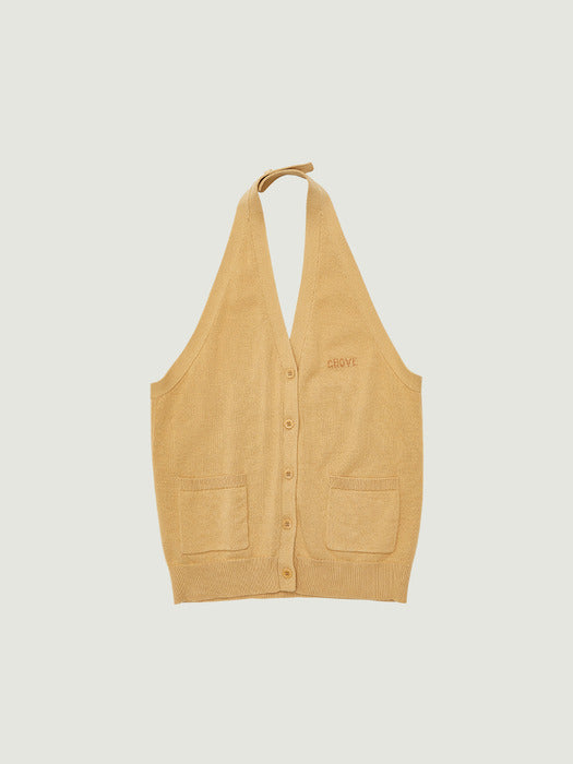 [grove] 26PS BIRCH HALTER KNIT (BEIGE)
