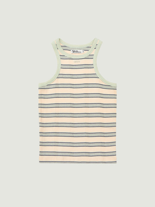 [grove] 26Ps Nancy Stripe Sleeveless (Peach)
