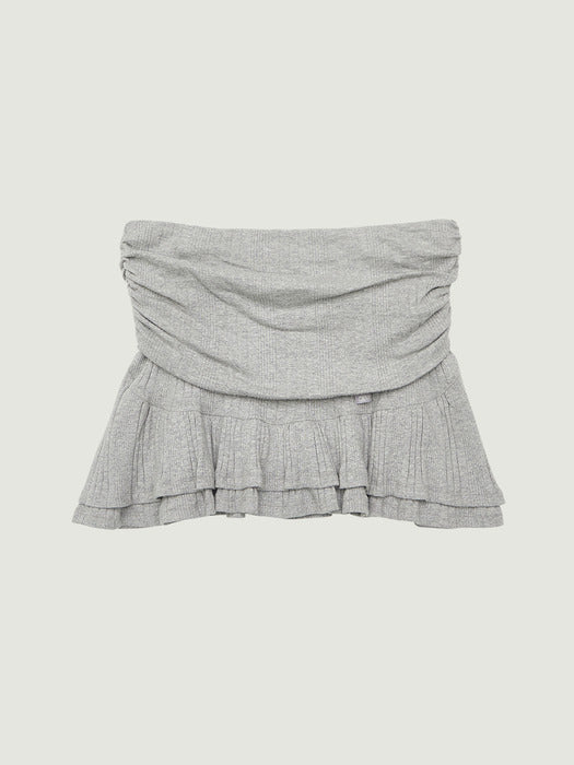 [grove] 26Ps Audrey Skirt (Melange Gray)