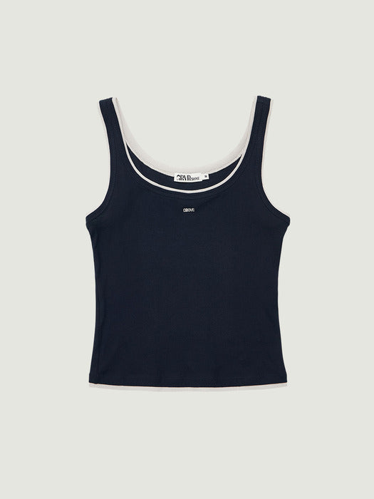 [grove] 26Ps Meli Sleeveless (Navy)