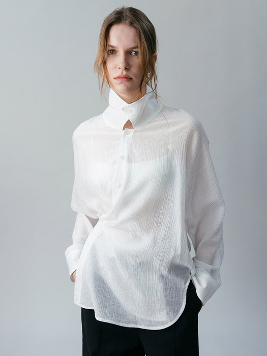 [loeuvre] Asymmetric Placket Shirt SW6SB631_2color