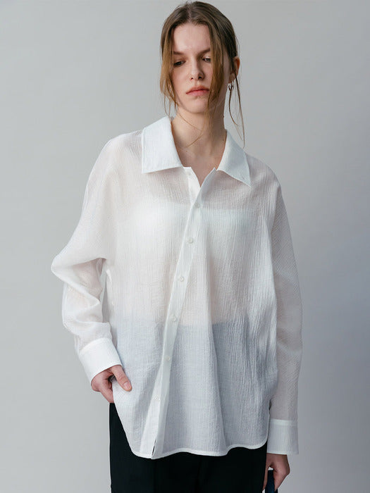 [loeuvre] Asymmetric Placket Shirt SW6SB631_2color