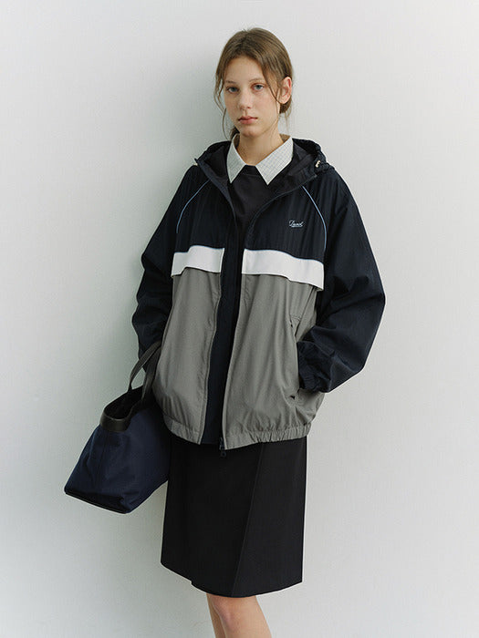 [dunst] Unisex Blocked Windbreaker NAVY_UDJU6A110N2