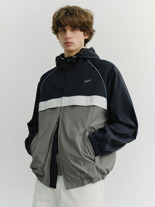 [dunst] Unisex Blocked Windbreaker NAVY_UDJU6A110N2