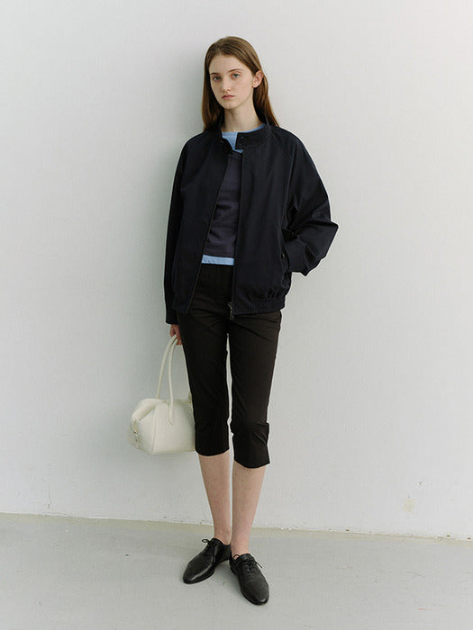 [dunst] UNISEX MODERN HARRINGTON JACKET NAVY_UDJU6A111N2