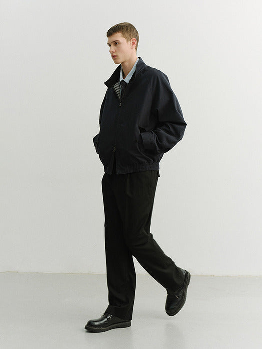 [dunst] UNISEX MODERN HARRINGTON JACKET NAVY_UDJU6A111N2