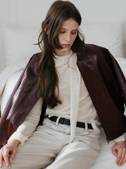Loeuvre Sheer Drape Tie Knit Top