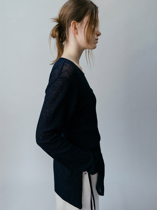 Loeuvre Linen Cover-up Pullover + Bustier Knit Top