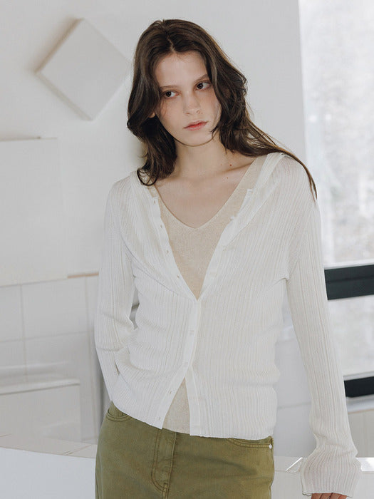 Loeuvre Slim-fit Hooded Cardigan