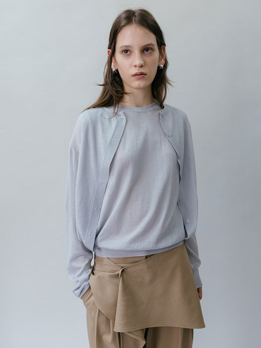 Loeuvre Layered Cardigan Pullover