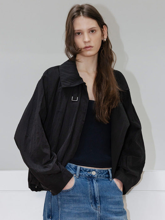 Loeuvre Drapery Zip-up Jumper