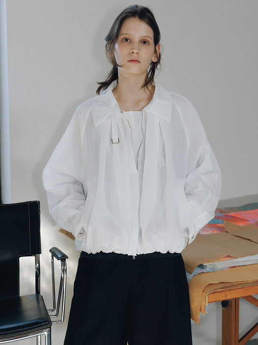 Loeuvre Drapery Zip-up Jumper