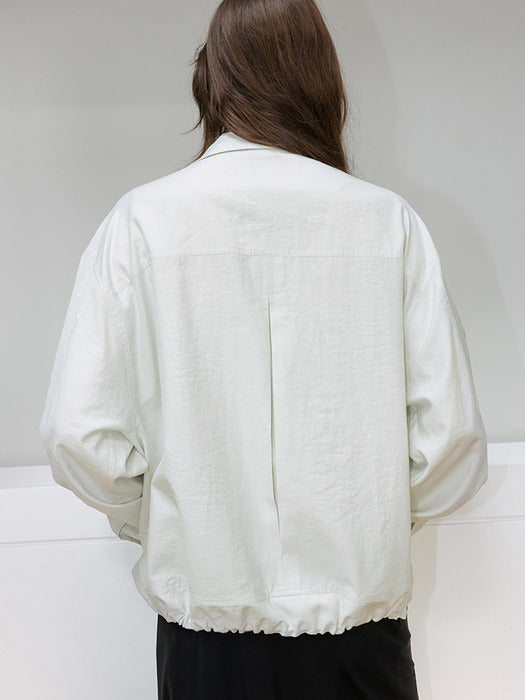 Loeuvre Asymmetric Placket Zip-Up Jacket
