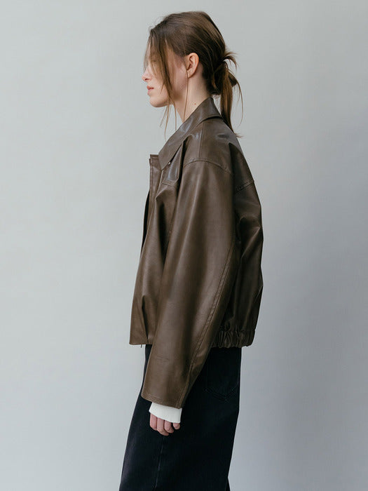 Loeuvre Leather Blouson Jumper