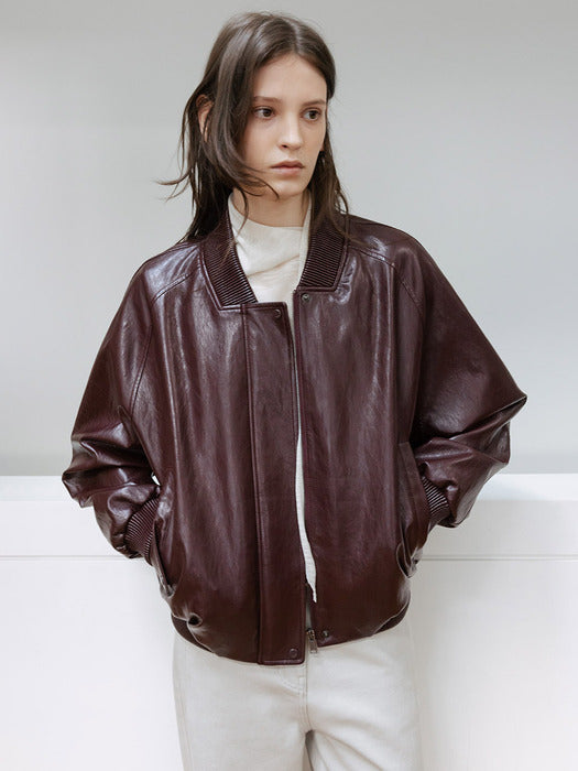 Loeuvre Faux Leather Blouson Jacket