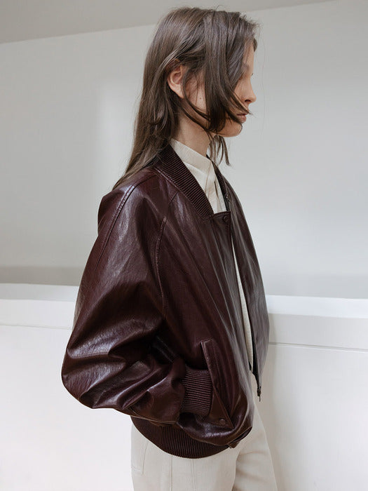 Loeuvre Faux Leather Blouson Jacket