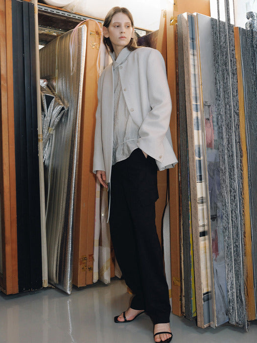 Loeuvre Minimal Boucle Texture Jacket