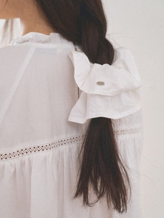 Mango Maniplease Pepe Scrunchie White