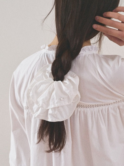 Mango Maniplease Pepe Scrunchie White