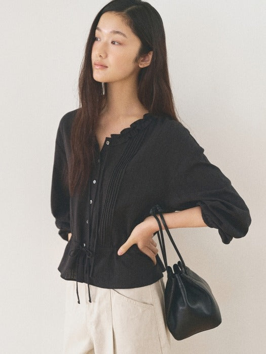 Mango Maniplease Tinny Bucket Bag Black