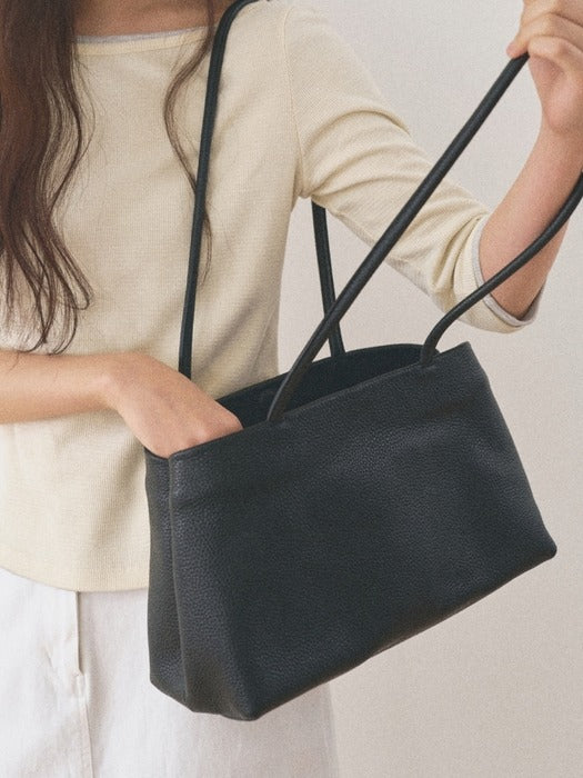 Mango Maniplease Flat Square Bag Black