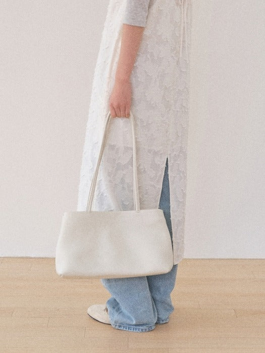 Mango Maniplease Flat Square Bag Ivory