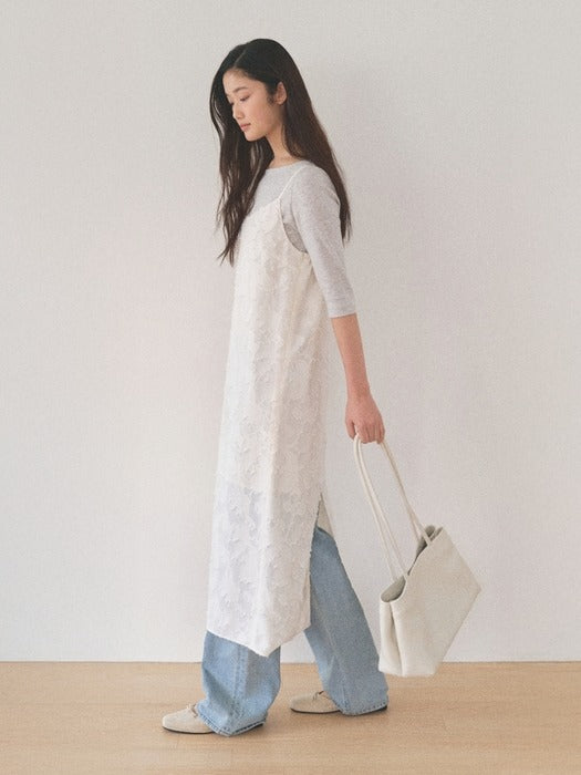 [Mango Maniplease] Flat Square BAG_IVORY