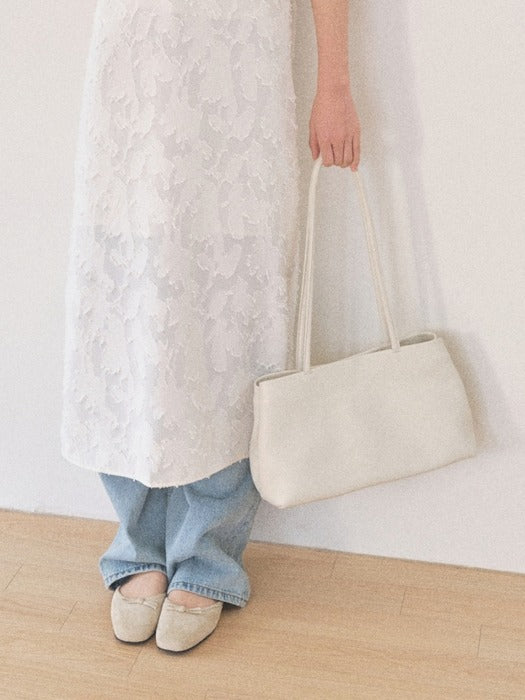 [Mango Maniplease] Flat Square BAG_IVORY