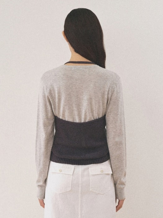 Mango Maniplease Konni Halter Knit Vest Charcoal