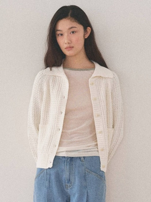 Mango Maniplease Wezzy Cardigan Cream