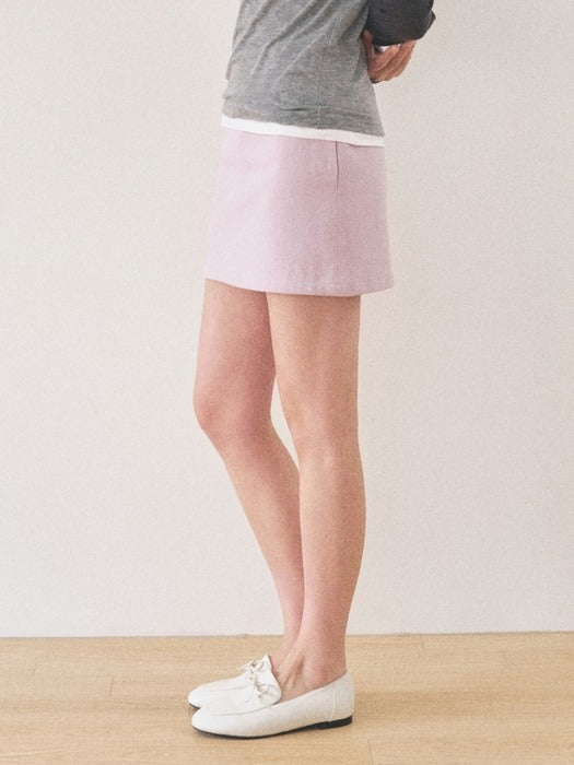 Mango Maniplease Weet Mini Skirt Purple
