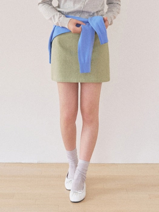 Mango Maniplease Weet Mini Skirt Mint