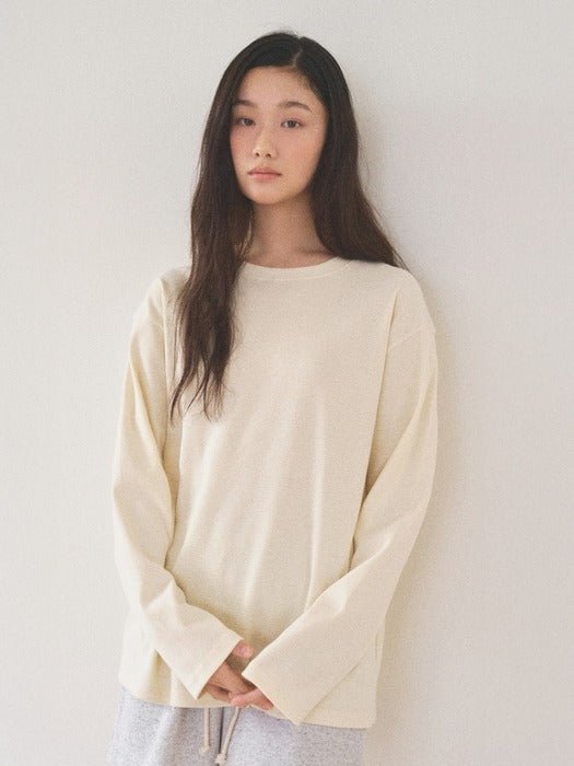 Mango Maniplease Croffle Over Fit Tee Creamy Lemon