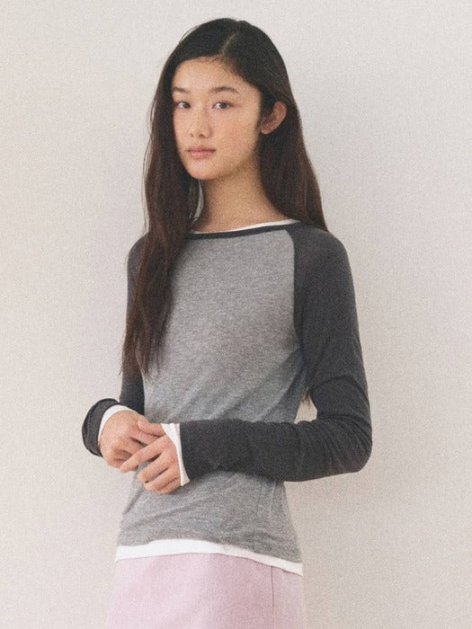 Mango Maniplease Maho Raglan Tee Grey Charcoal