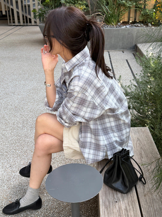 [Mango Maniplease] Neer Check SHIRT_GREY