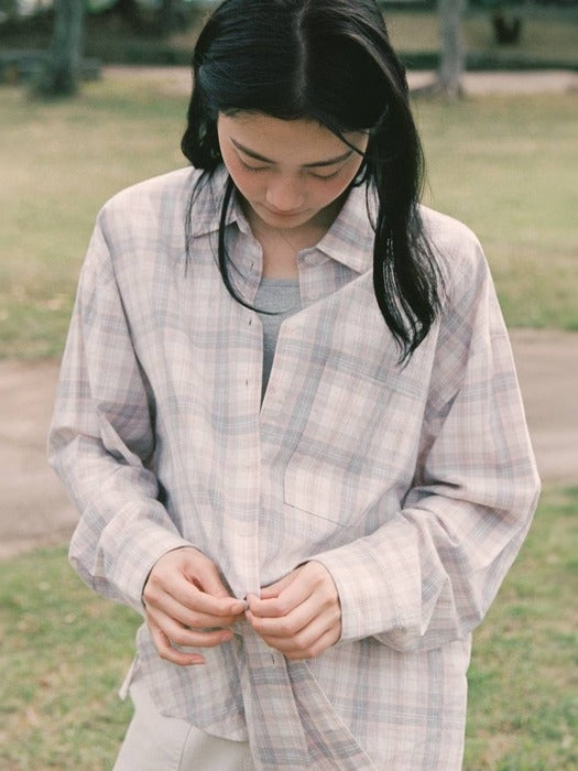 Mango Maniplease Neer Check Shirt Pink