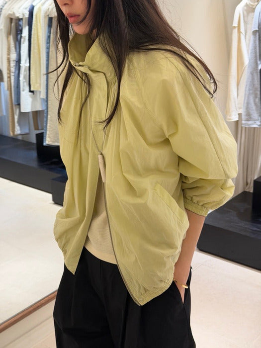 Mango Maniplease Piora Shirring Blouson Lime