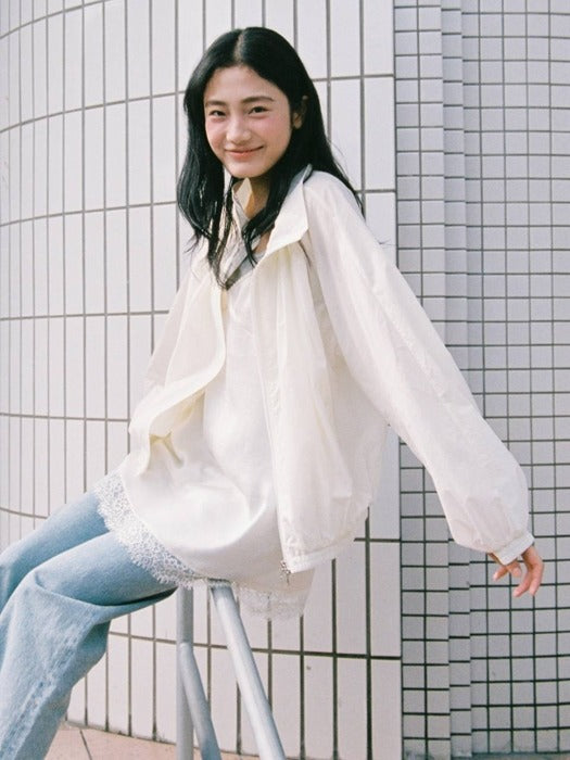 Mango Maniplease Piora Shirring Blouson - Cream