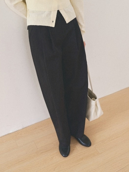 Mango Maniplease Bone Cotton Pants Black