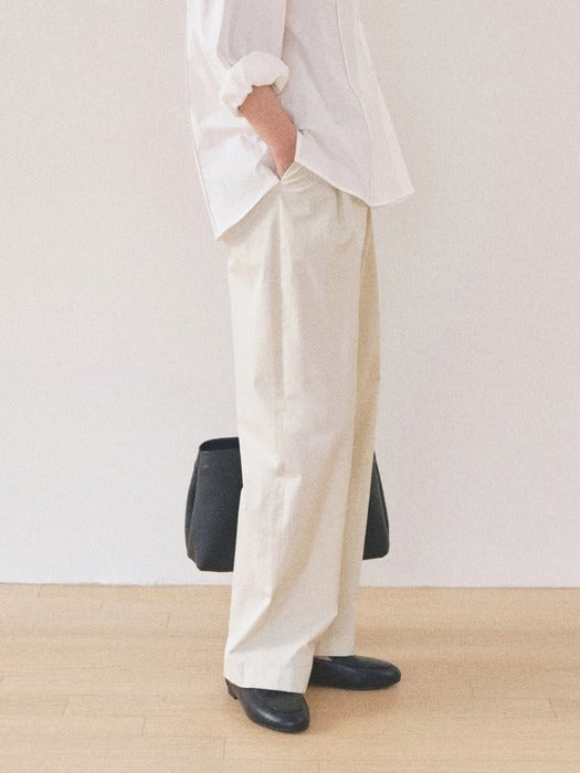 Mango Maniplease Bone Cotton Pants Butter Cream