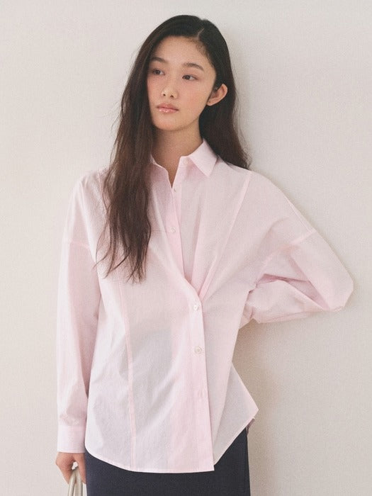 Mango Maniplease Pepe Wrap Shirt Light Pink