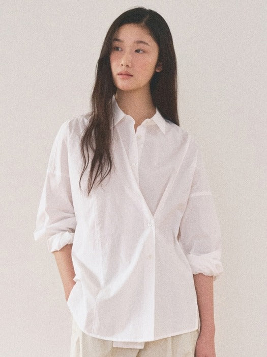 Mango Maniplease Pepe Wrap Shirt White