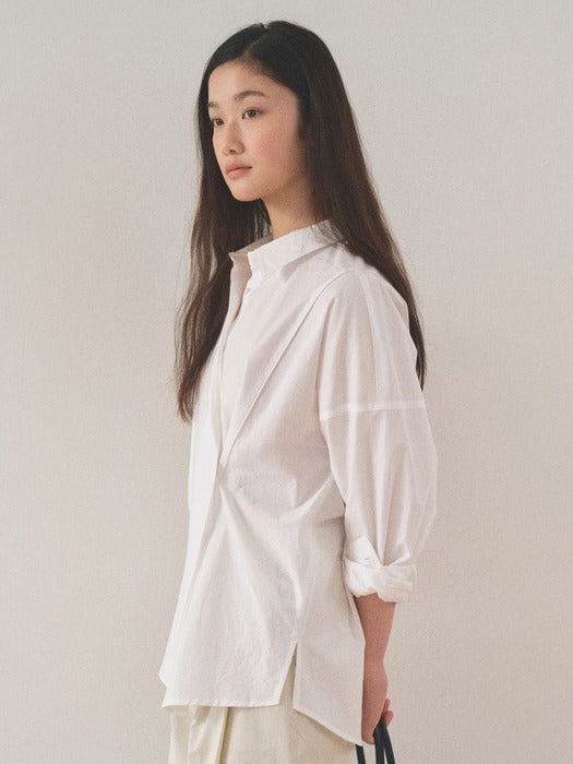 Mango Maniplease Pepe Wrap Shirt White