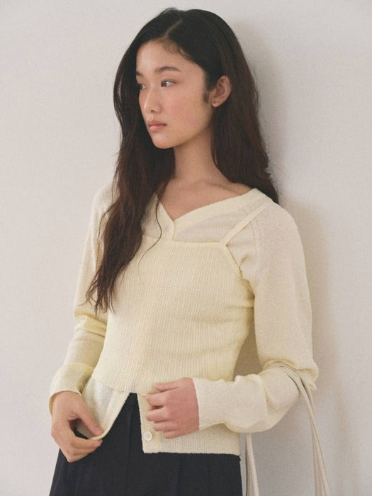 Mango Maniplease Yuri Cardigan Set Vanilla